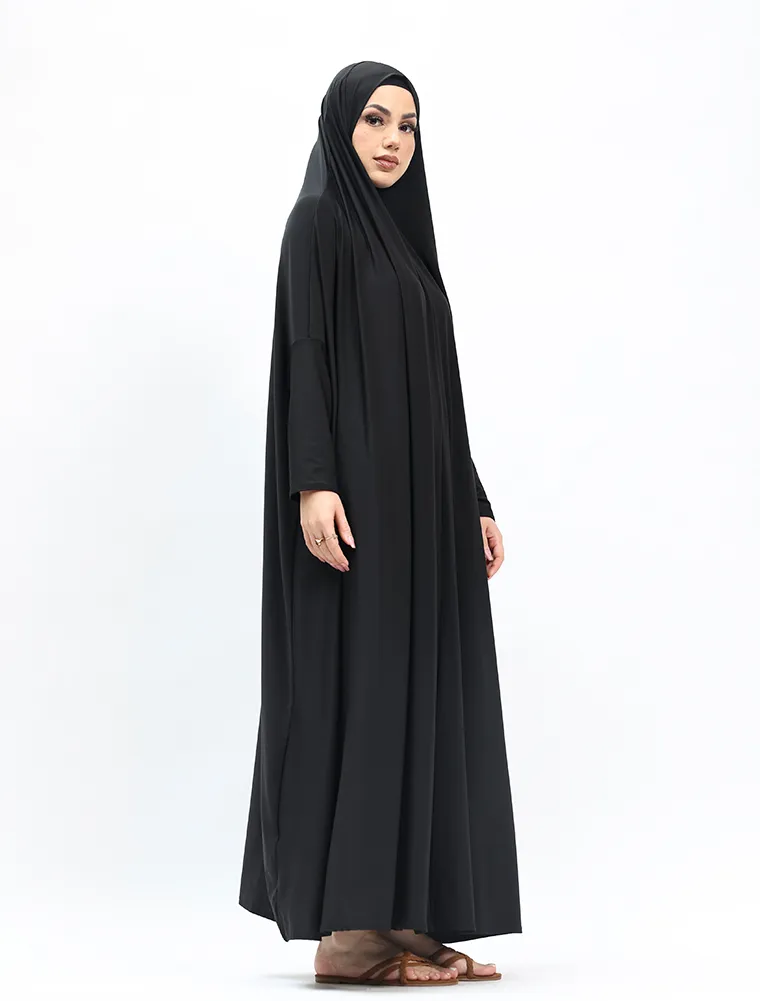 Black Jersey Jilbab